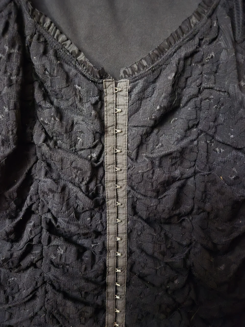 Ing Black Ruffle Button-Front Blouse - Picture 2 of 10